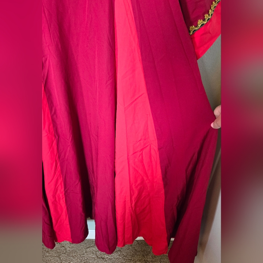 Renaissance Medieval Cosplay Red Dress Costume Size XL - Picture 6 of 7
